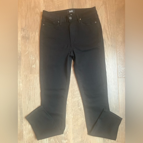 Women's Black PAIGE Highrise Ultra Jeans - Picture 8 of 9